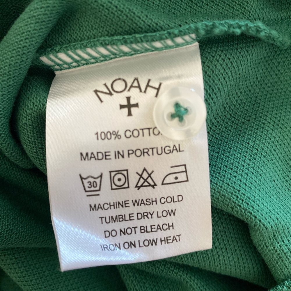 NOAH Pique Polo Men’s Large Green - Picture 6 of 6